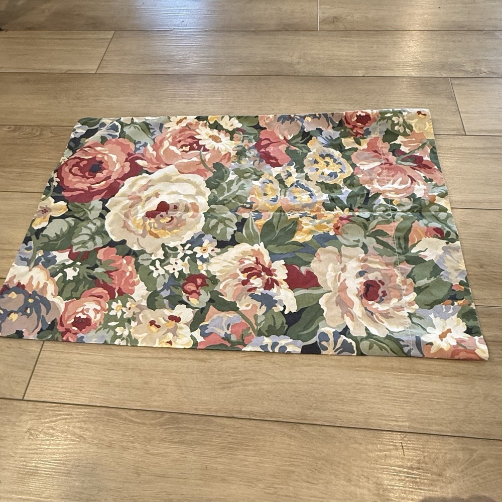 WestPoint Stevens Vintage Floral Pillowcase USA Made Cottagecore Standard Multi